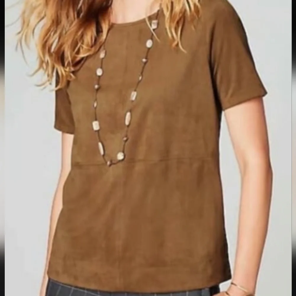 J. Jill WomensFaux Suede Top - Picture 1 of 5